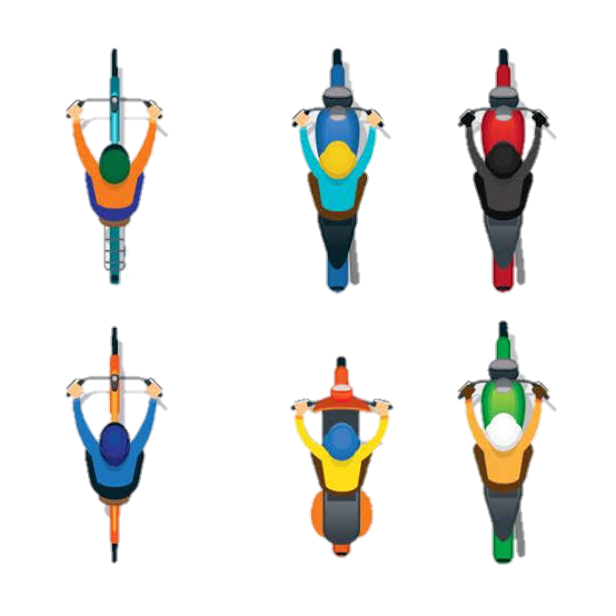 Group of motorcycles Blank Meme Template