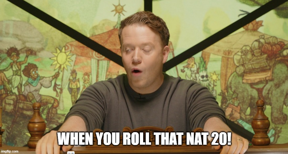 Nat 20 | WHEN YOU ROLL THAT NAT 20! | image tagged in nat 20 | made w/ Imgflip meme maker