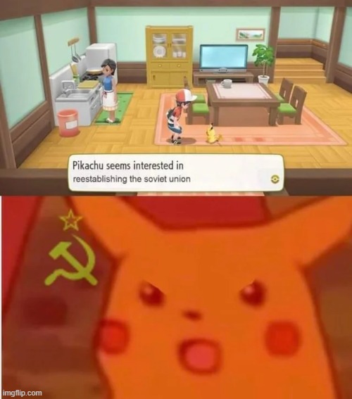 image tagged in communism,pikachu | made w/ Imgflip meme maker