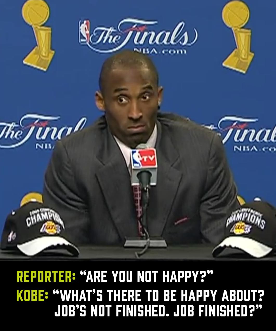 Kobe job finished Blank Meme Template