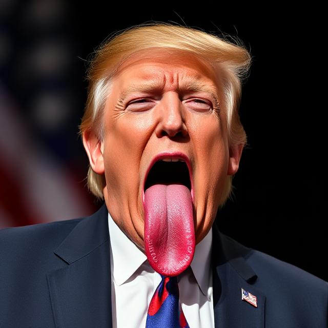 High Quality Trump's Tongue Blank Meme Template
