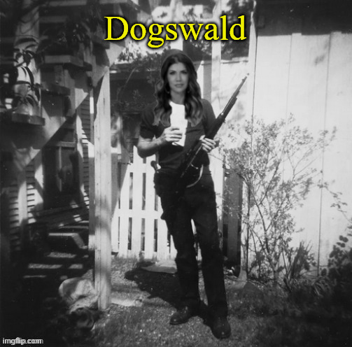 Dogswald | Dogswald | image tagged in dogswald,puppy killer,canine assassin,cruella de noem,gravel pit killer,maga murder | made w/ Imgflip meme maker