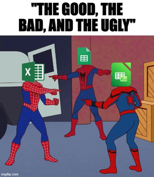 Spider Man Triple | "THE GOOD, THE BAD, AND THE UGLY" | image tagged in spider man triple | made w/ Imgflip meme maker
