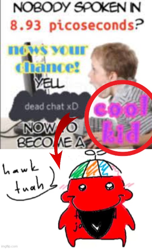 image tagged in yell dead chat xd now to become a cool kid,coolkid | made w/ Imgflip meme maker