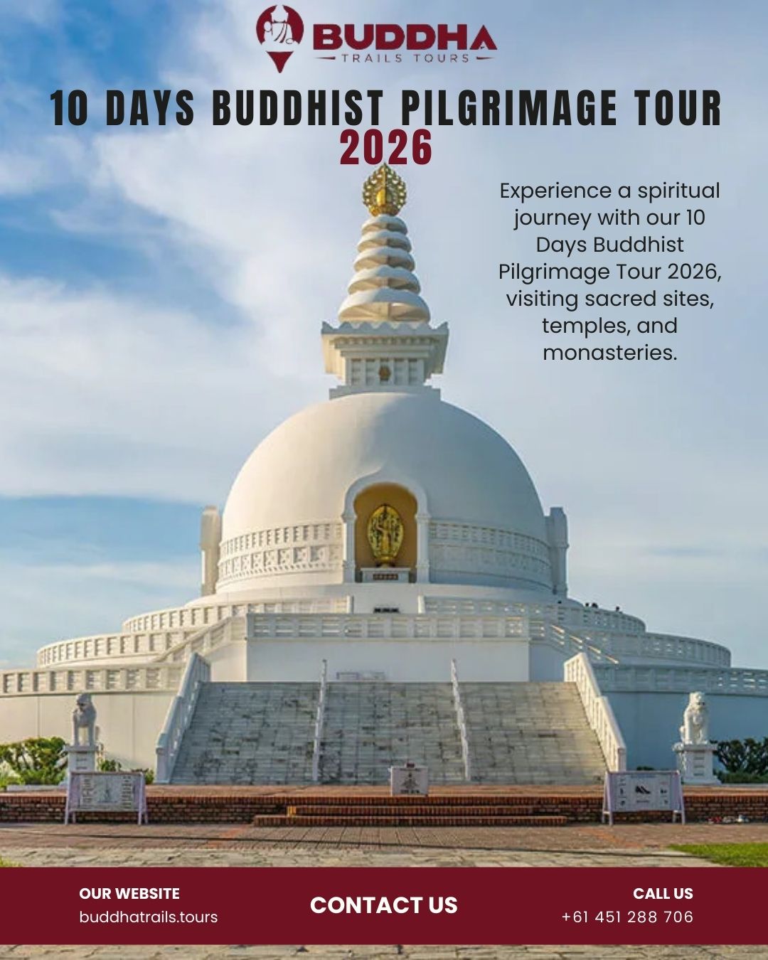 10 Days Buddhist Pilgrimage Tour 2026 Blank Meme Template