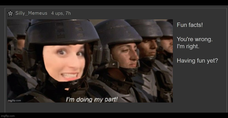 Vote for me and I'll (try to) change the stream description | image tagged in fun facts you're wrong - i'm right having fun yet | made w/ Imgflip meme maker