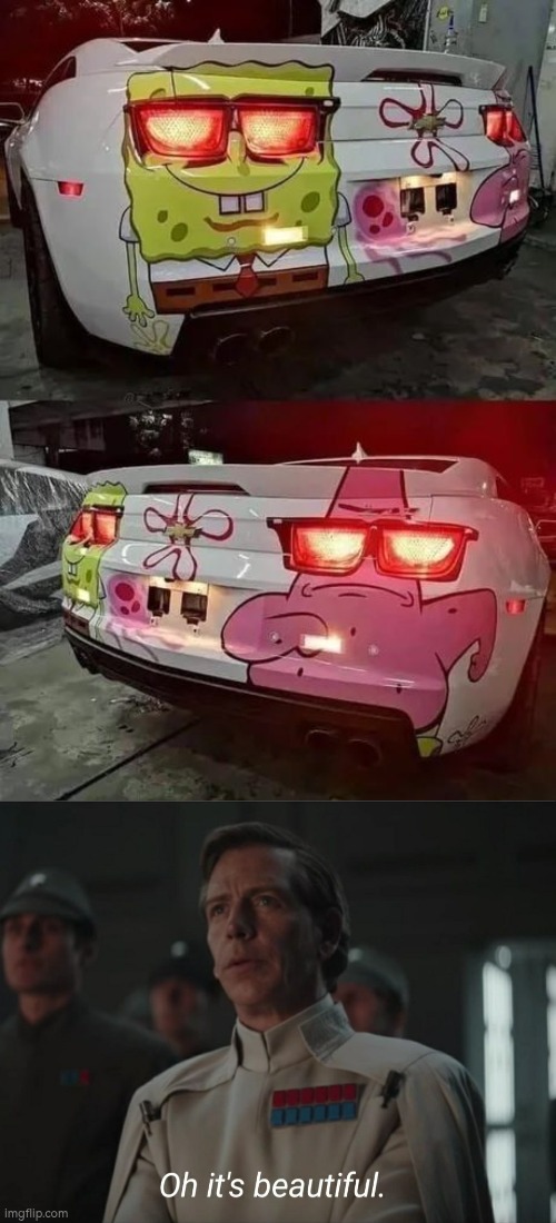 Now this is what I call a perfect car! | image tagged in oh it's beautiful,car,spongebob patrick | made w/ Imgflip meme maker