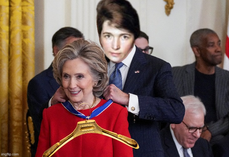 Hillary receives the "Margaret Hanger Award" | image tagged in sanger hillary hanger meme | made w/ Imgflip meme maker