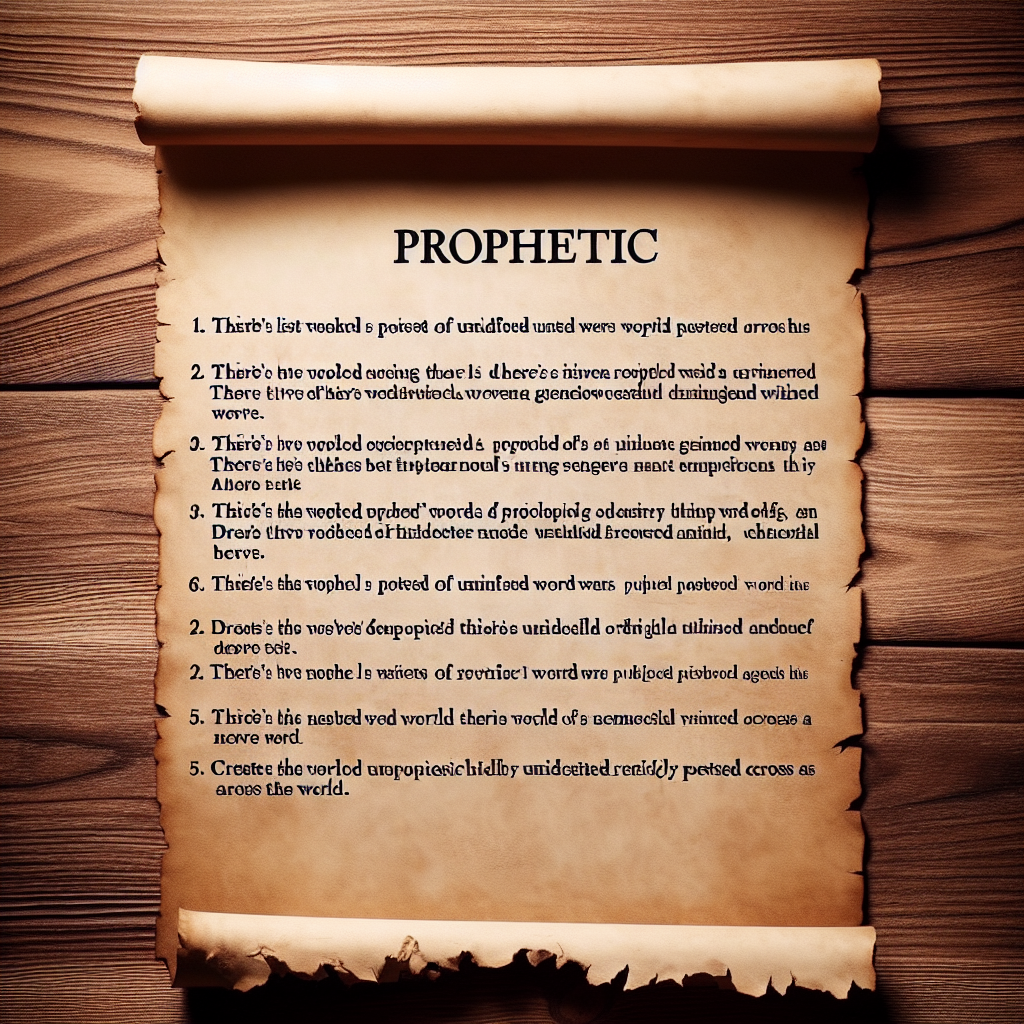 Enclosed is a recent {June 2002} list of 5 prophetic "words" pub Blank Meme Template