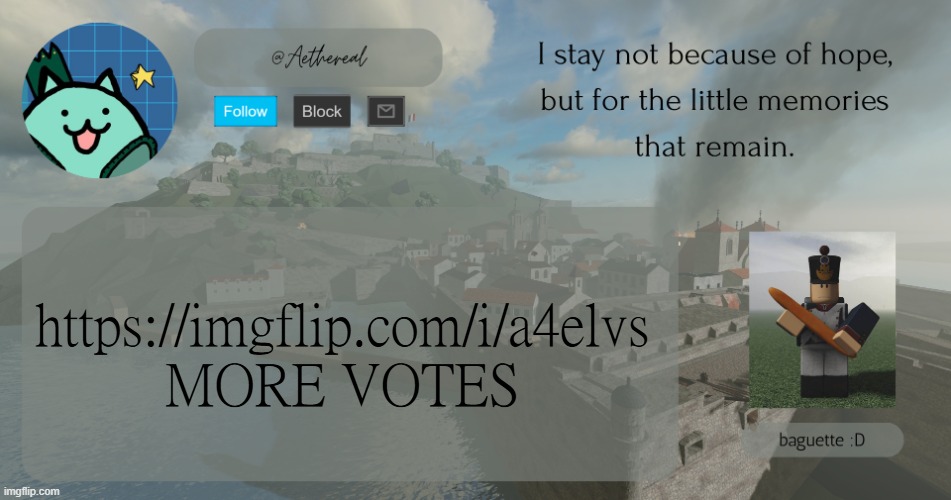 hello | https://imgflip.com/i/a4elvs
MORE VOTES | image tagged in hello | made w/ Imgflip meme maker