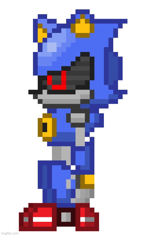 Metal Sonic sprite thingy | made w/ Imgflip meme maker