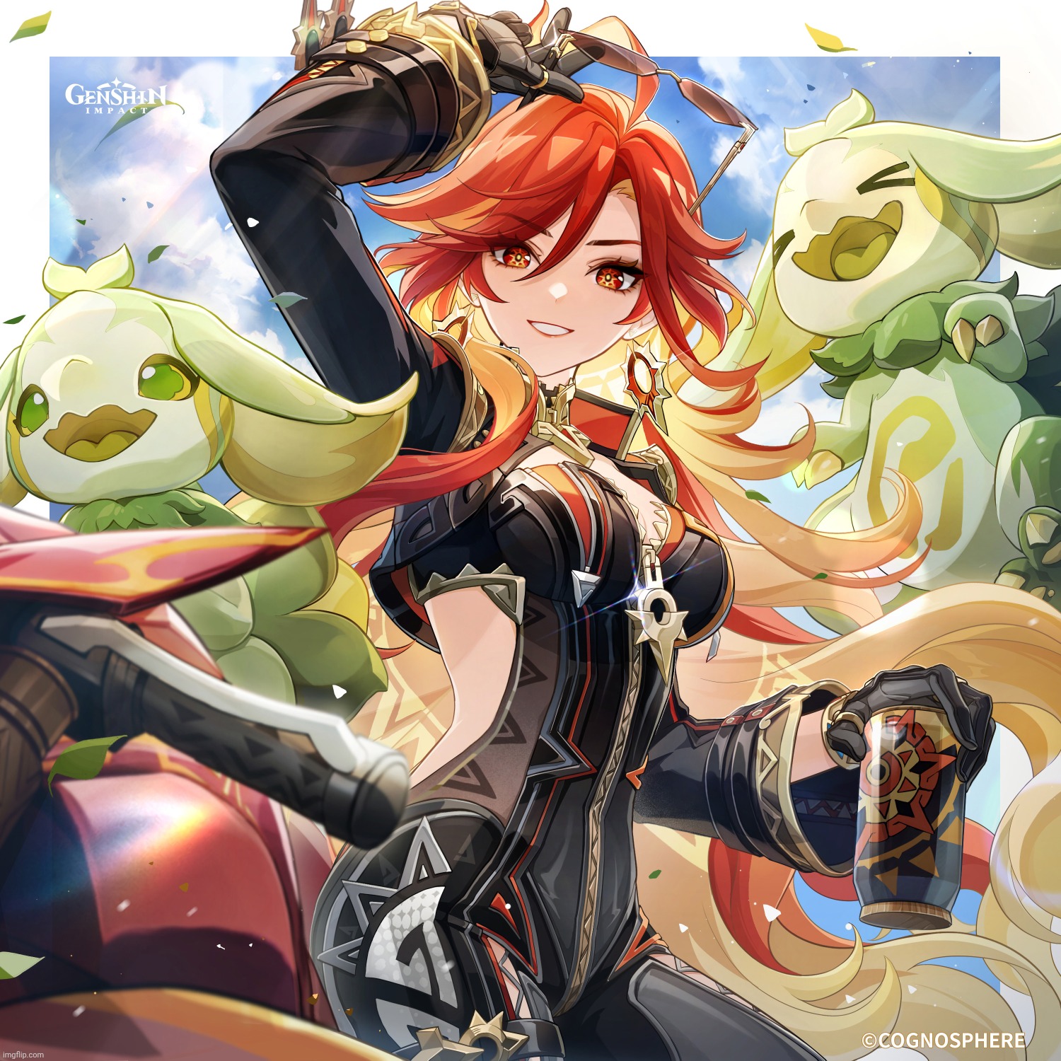 Happy Birthday Mavuika!! (28-07-2025) | image tagged in mavuika birthday art,birthday,genshin impact | made w/ Imgflip meme maker
