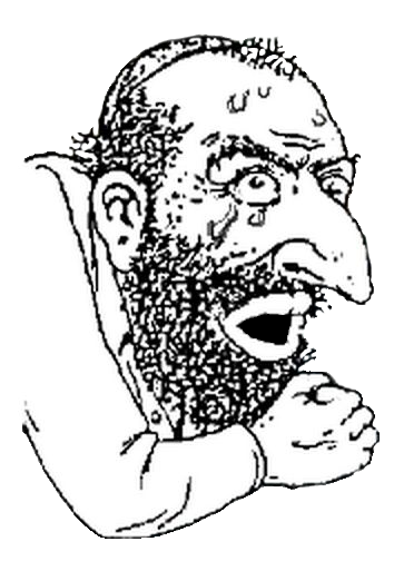 Worried Jew merchant transparent Blank Meme Template
