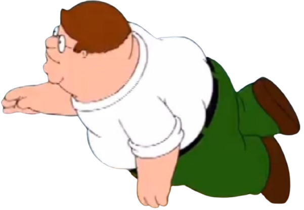 Peter griffin swimming I think Blank Meme Template