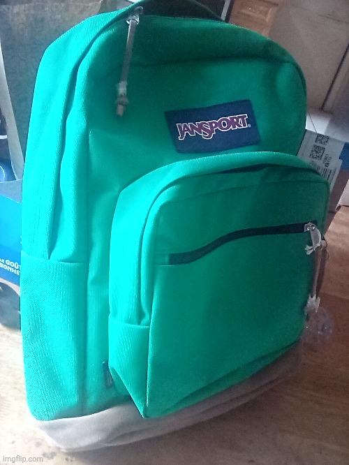 My new school bag! I hope it doesn't suddenly disappear without a trace (if ykyk) | made w/ Imgflip meme maker
