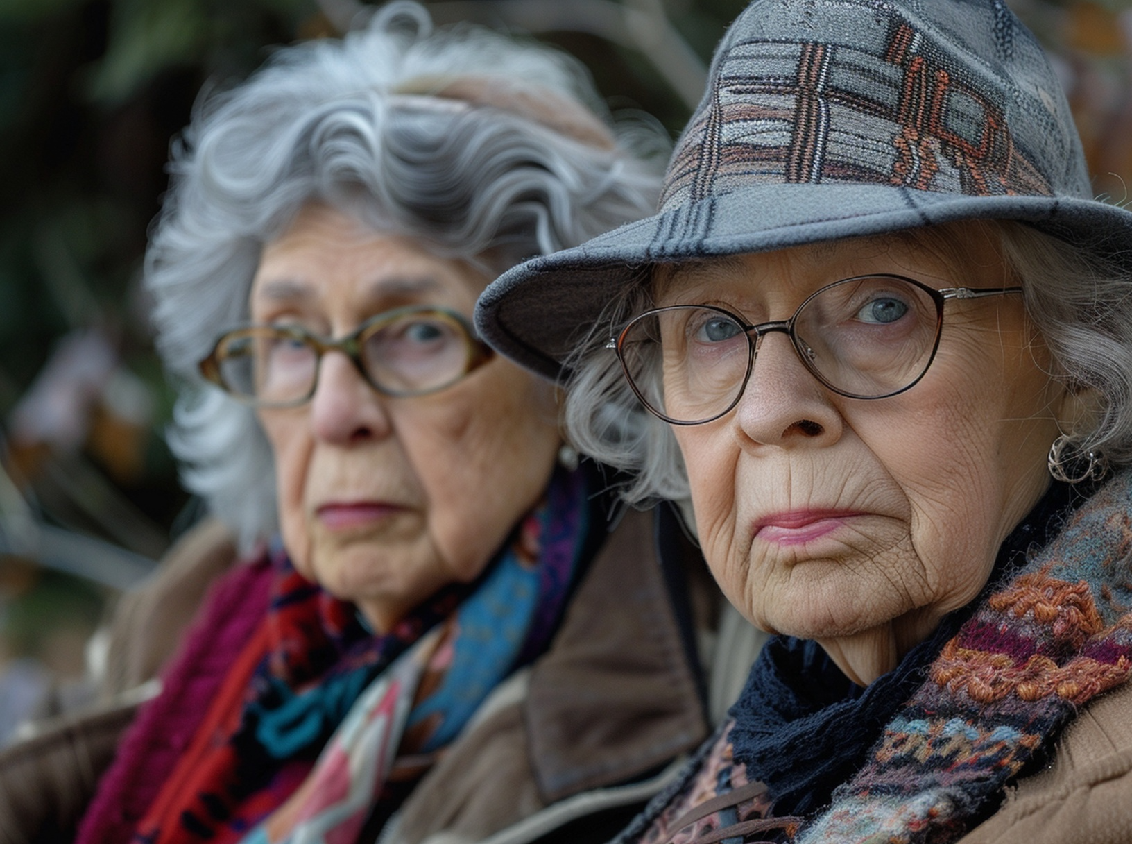 Two elderly women. glasses wisdom longevity survival Blank Meme Template