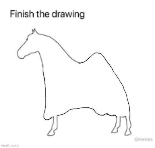 this is what you'd look like if you were a horse | image tagged in finish the drawing | made w/ Imgflip meme maker