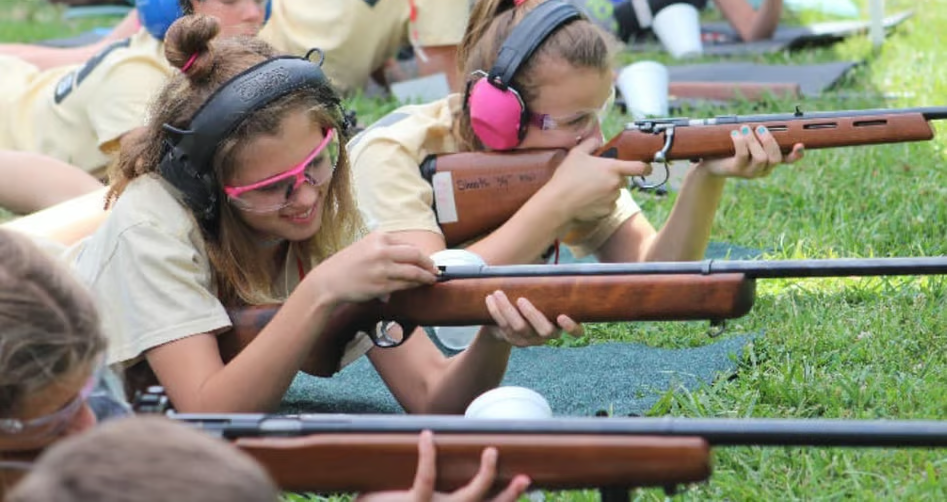 Girls shooting rifles range  American Sniper's Club for Girls Blank Meme Template