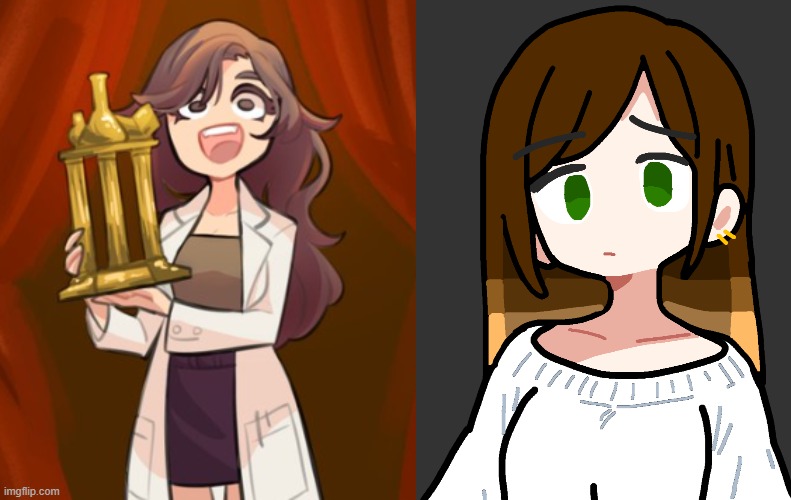 guys does my art look like the one on the left rq | made w/ Imgflip meme maker