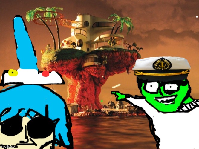 grimey! | image tagged in gorillaz | made w/ Imgflip meme maker
