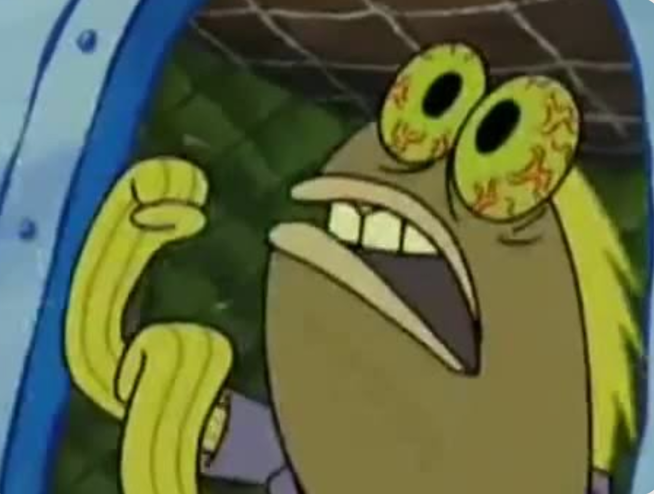 Crazed fish spongebob Blank Meme Template