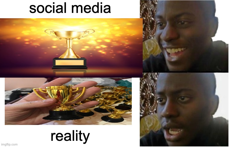 bro | social media; reality | image tagged in disappointed black guy | made w/ Imgflip meme maker
