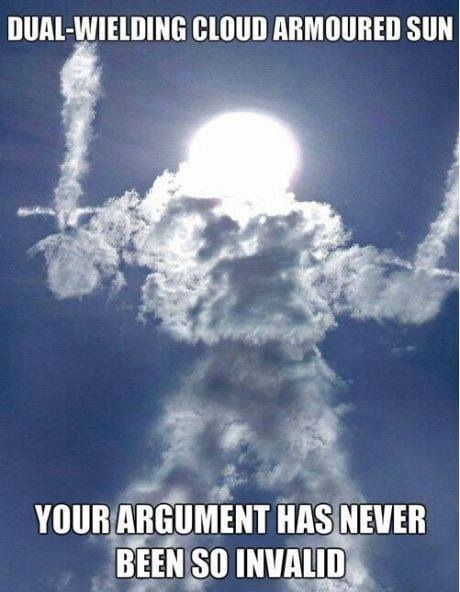 Dual-Wielding cloud armoured sun Blank Meme Template