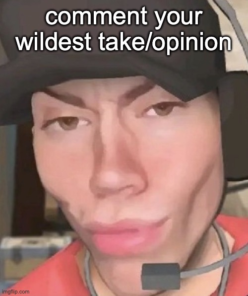 Irl scout | comment your wildest take/opinion | image tagged in irl scout | made w/ Imgflip meme maker