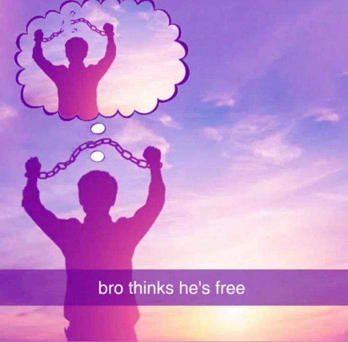bro thinks he's free Blank Meme Template