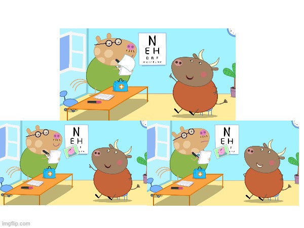 E, H, Daddy Pig Meme | image tagged in peppa pig | made w/ Imgflip meme maker