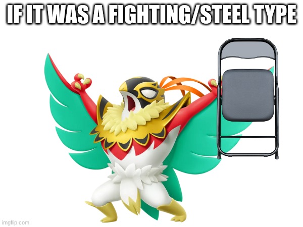 Mega Hawlucha change | IF IT WAS A FIGHTING/STEEL TYPE | image tagged in memes,funny,pokemon,gaming | made w/ Imgflip meme maker
