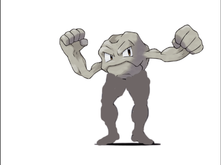 High Quality Buff Geodude Blank Meme Template