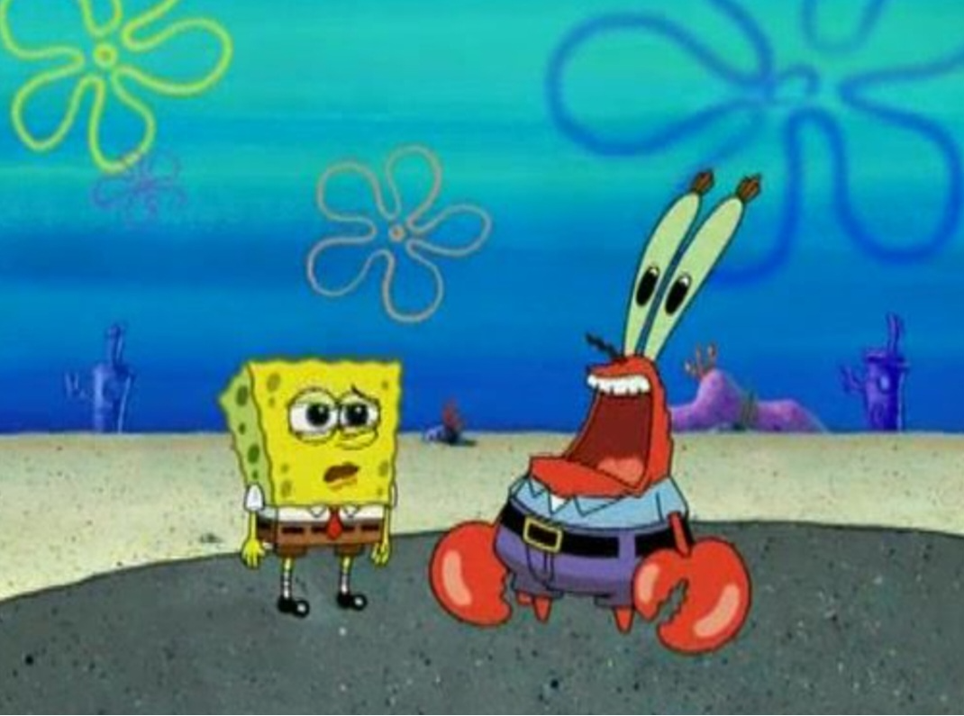 Mr. Krab's Anti-Horny Battle Cry Blank Meme Template