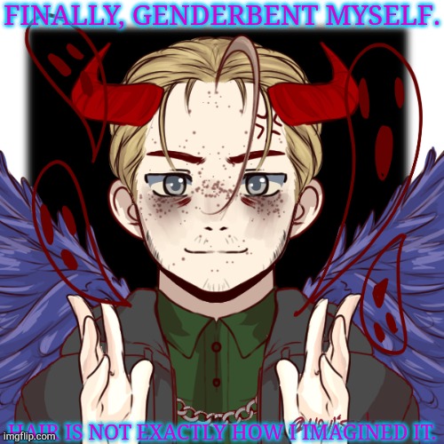 Just Got Out Of The Shower | FINALLY, GENDERBENT MYSELF. HAIR IS NOT EXACTLY HOW I IMAGINED IT. | image tagged in picrew,genderswap,my art,hair is not in the right style,unfortunately,but its pretty good | made w/ Imgflip meme maker