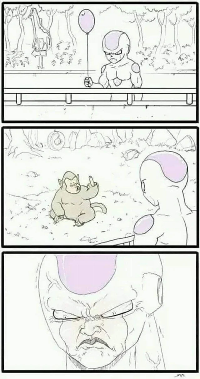 Frieza monkey Blank Meme Template