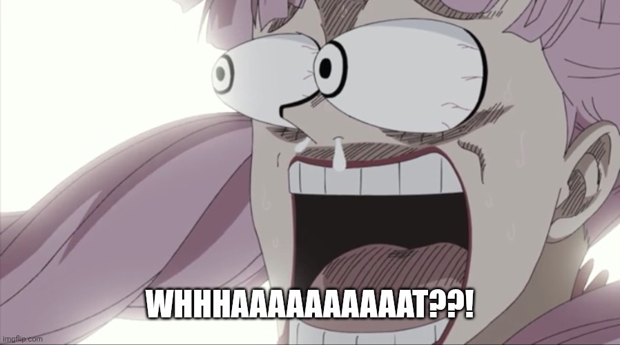 Perona Shocked | WHHHAAAAAAAAAAT??! | image tagged in perona shocked | made w/ Imgflip meme maker