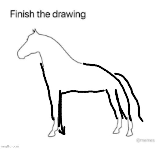 esroH | image tagged in finish the drawing | made w/ Imgflip meme maker