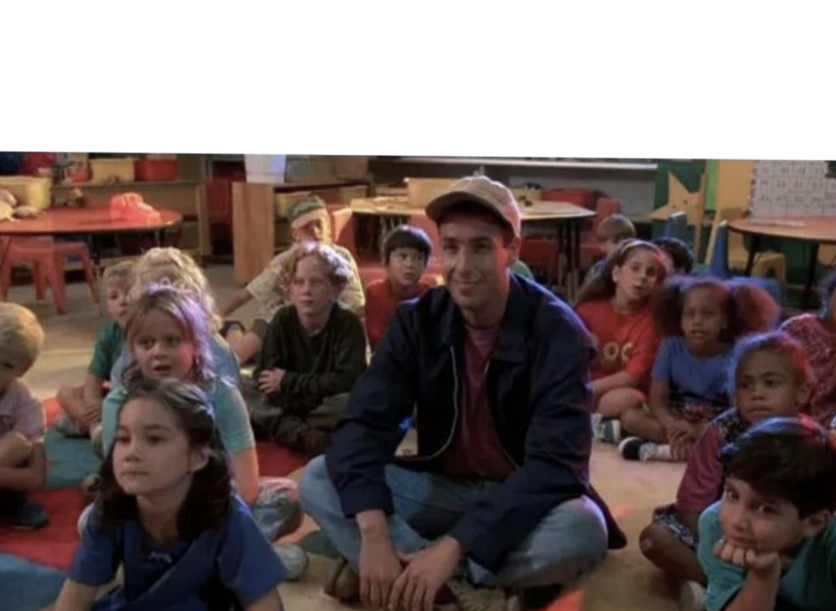 adult between kids Blank Meme Template