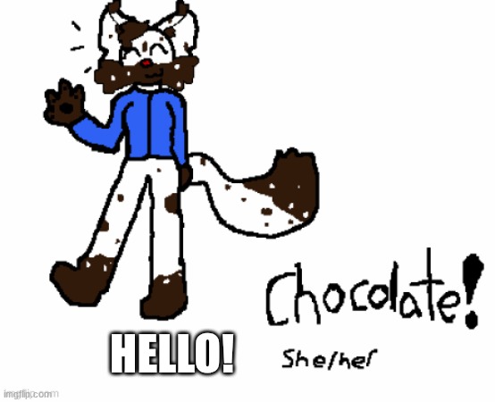 Art by: Me! | HELLO! | image tagged in furry,hello,art,furry art,silly | made w/ Imgflip meme maker