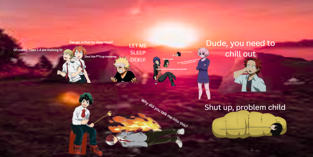 High Quality MHA campsite Blank Meme Template
