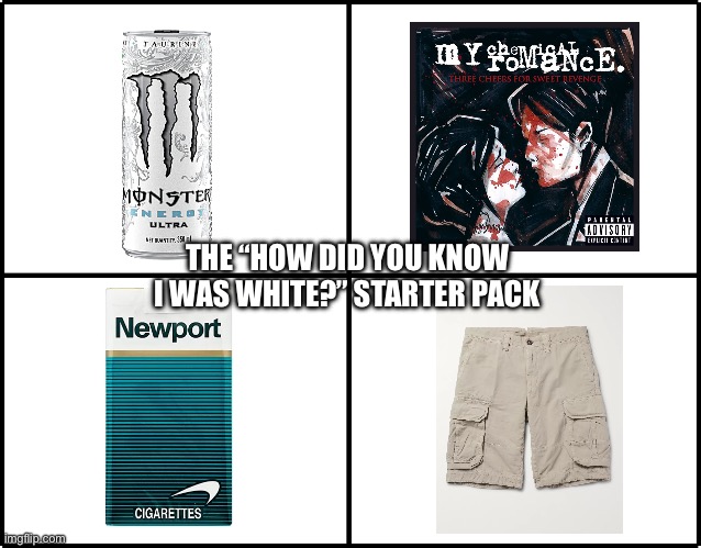 No Offense BUT.. | THE “HOW DID YOU KNOW I WAS WHITE?” STARTER PACK | image tagged in the sell food from home starter kit | made w/ Imgflip meme maker