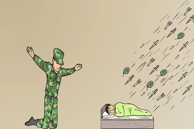 wrong side soldier Blank Meme Template