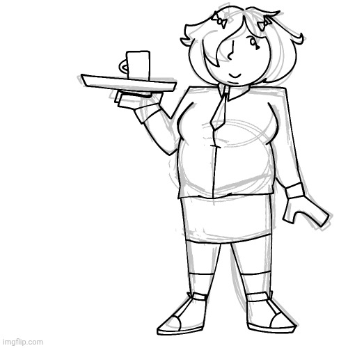 Heres another oc drawn with that different artstyle. She actually looks chubby now | made w/ Imgflip meme maker