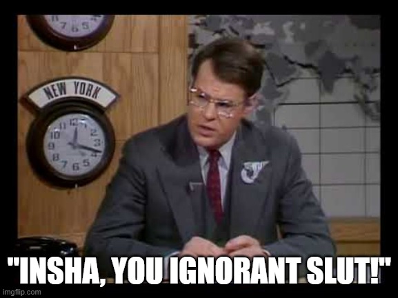 Jane you. | "INSHA, YOU IGNORANT SLUT!" | image tagged in jane you | made w/ Imgflip meme maker