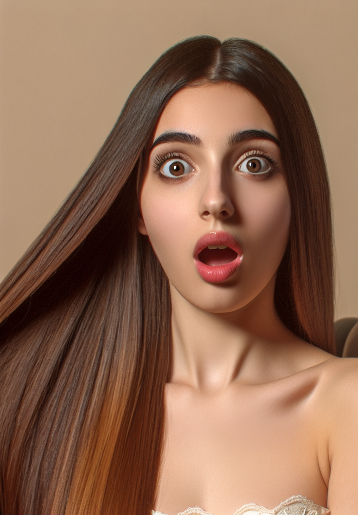 GENERAR IMAGEN DE MUJER CON PELO MARRON LARGO LACIO CON CARA DE Blank Meme Template