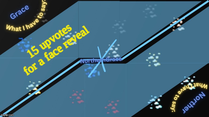 NorthernGrace Temp v2 | 15 upvotes for a face reveal | image tagged in northerngrace temp v2 | made w/ Imgflip meme maker