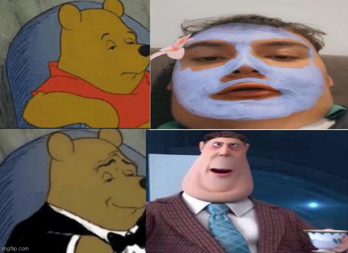 same same | image tagged in memes,tuxedo winnie the pooh | made w/ Imgflip meme maker