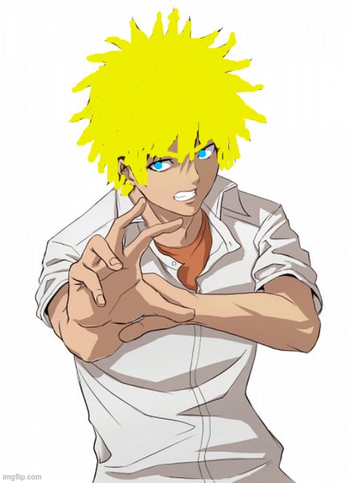 Blonde Kamijou Touma (unintentionally looks like Naruto) | image tagged in kamijou touma,naruto,toaru,blonde | made w/ Imgflip meme maker
