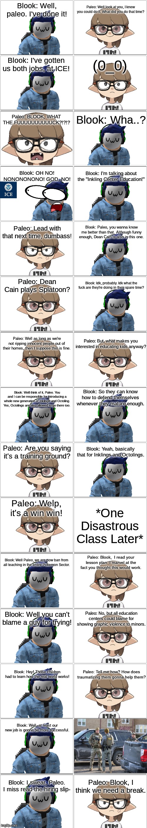 Blook and Paleo's New Jobs.mp3 | image tagged in comic,blook,paleo | made w/ Imgflip meme maker