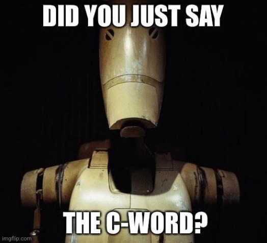 did you just say the C-word? | image tagged in did you just say the c-word | made w/ Imgflip meme maker